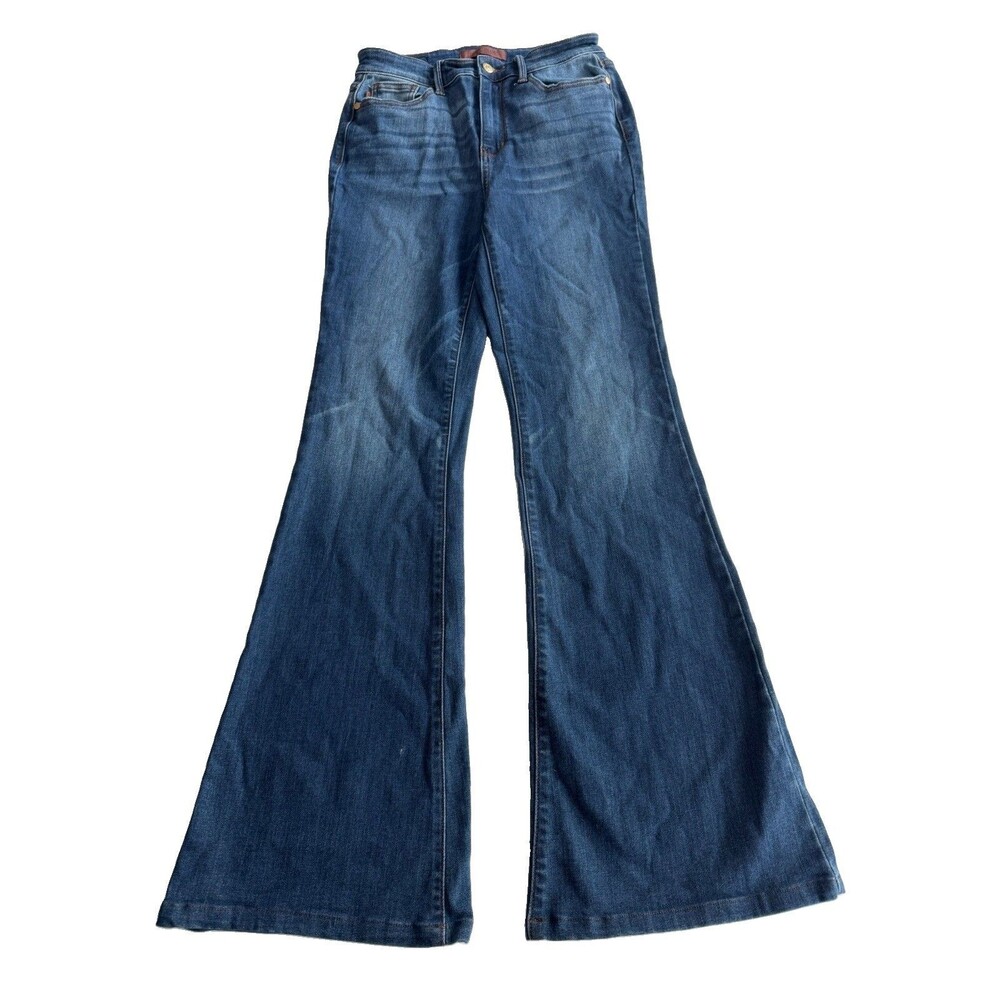 Judy Blue Flare Jeans Womenβs 7/28 Dark Wash Denim Stretch High Rise JB82591